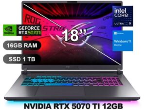 LAPTOP ASUS ROG STRIX G18 G815LR-S9118W ULTRA9-275/ SSD1TB/ 16GB/ RTX5070T-12GB/ 18